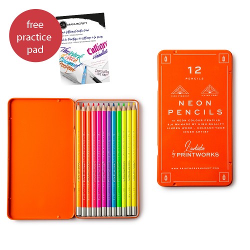 Neon Colouring Pencils Set