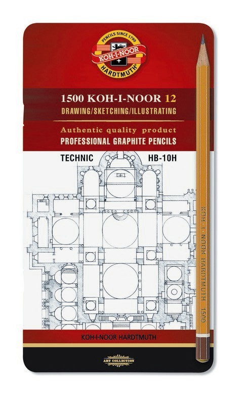 12 Technic Graphite Pencils