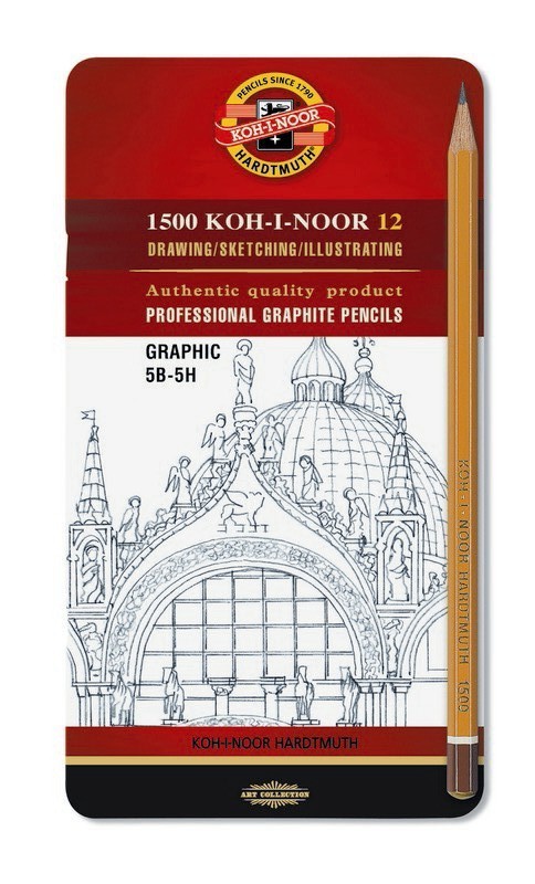 12 Medium Drawing Pencils