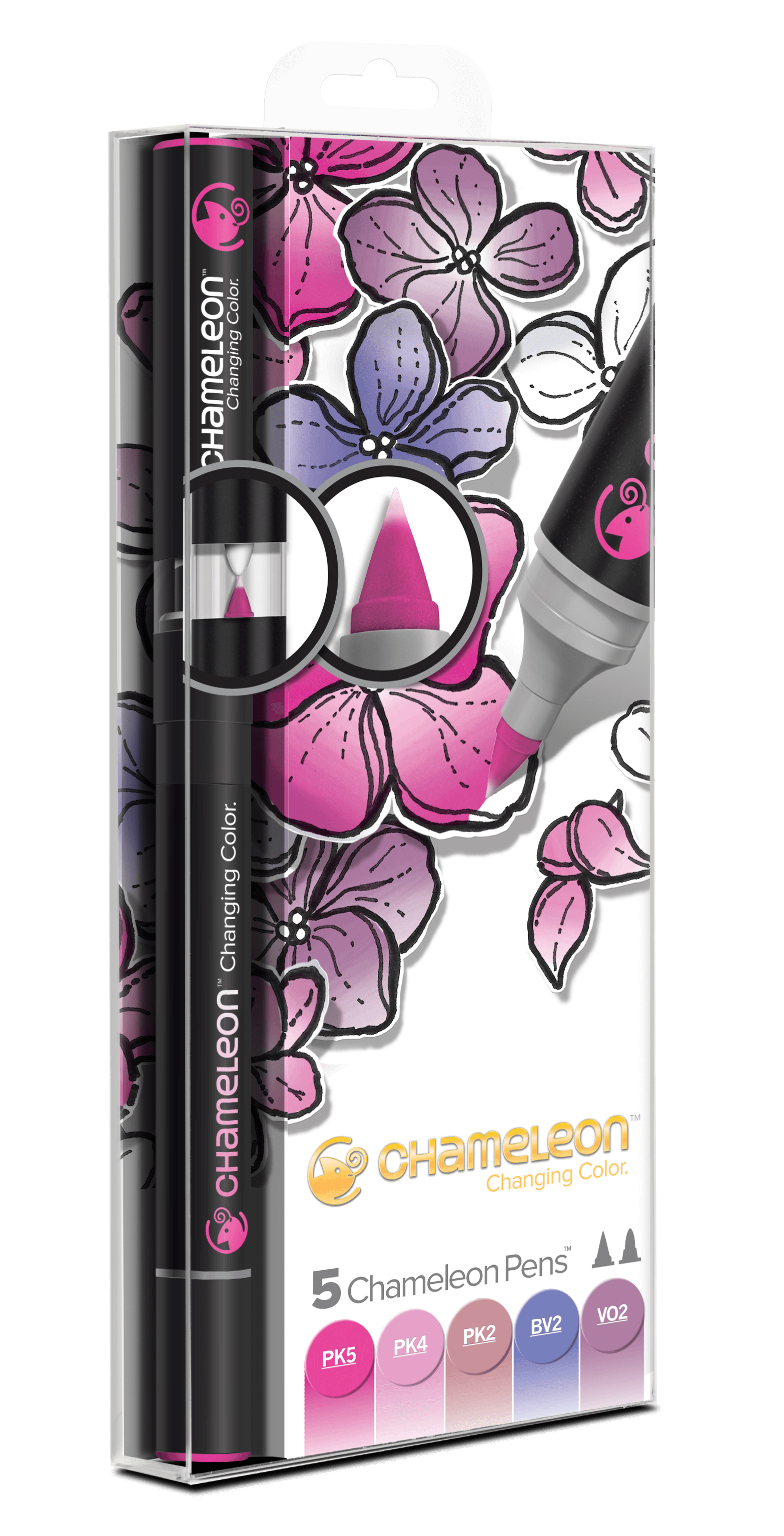Chameleon Art Products Pens Floral Tones Set of 5 