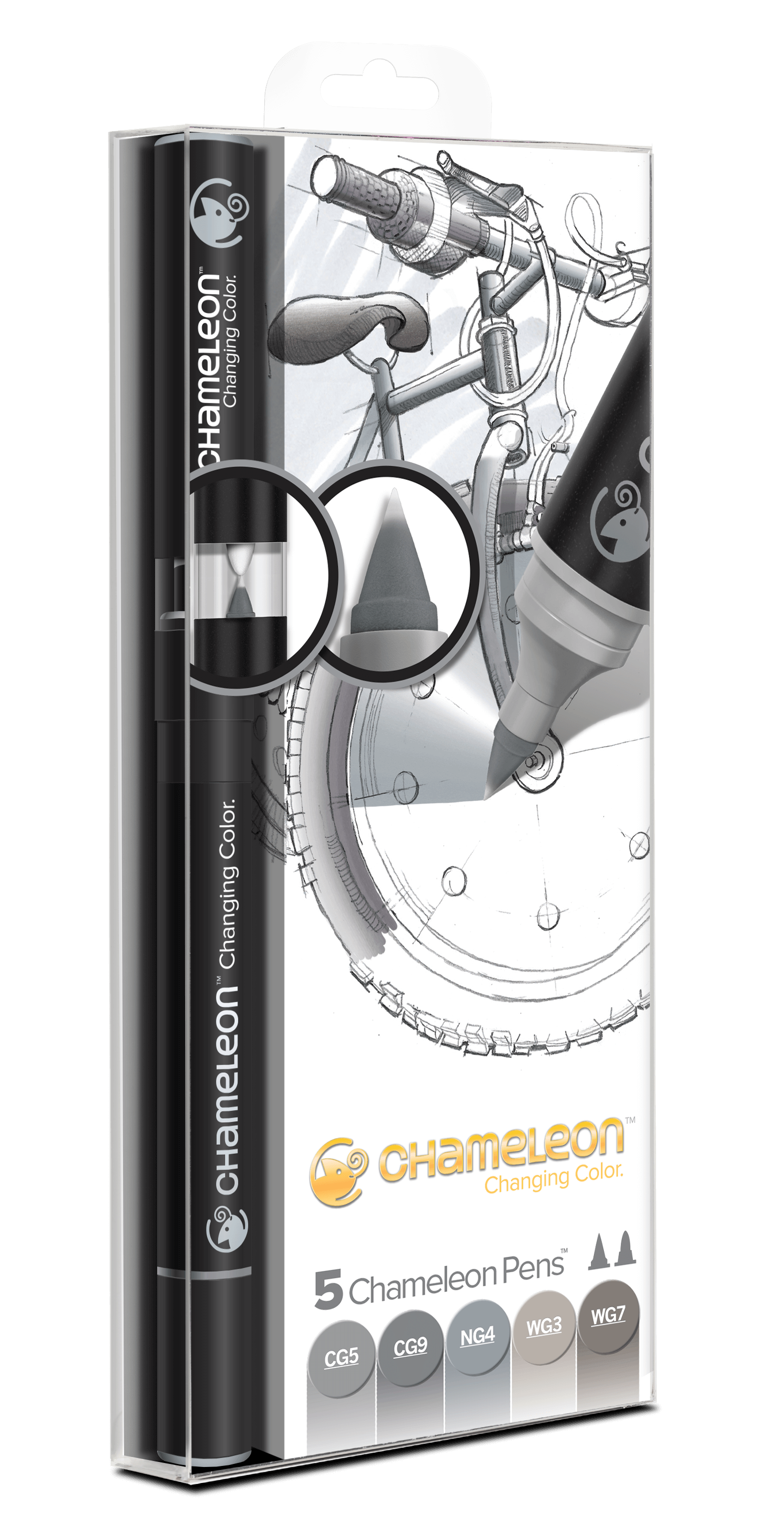 Chameleon Art Products Pens Gray Tones of 5 