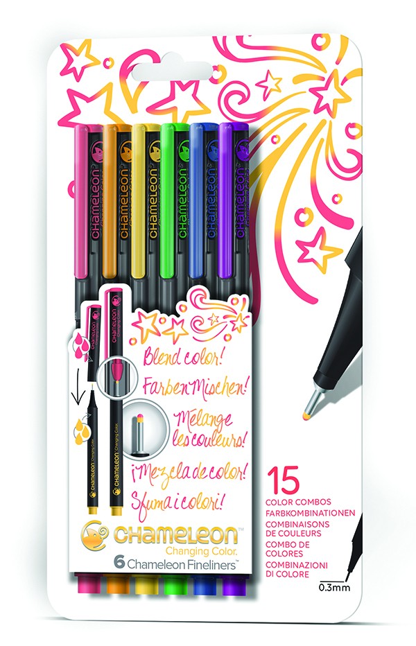 Chameleon Art Products Fineliners 6 pack Primary Colors