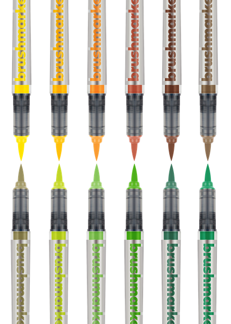 KARIN Brushmarker PRO 12 "Sun and tree colours" set, mood