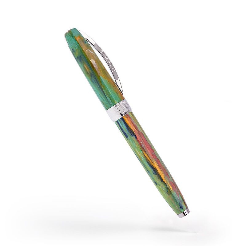 VISCONTI VAN GOGH  IRISES  FOUNTAIN PEN  LIGHT GREEN, CAP ON