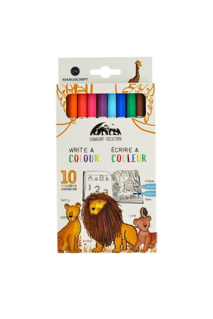 Lionheart Write & Colour Pens