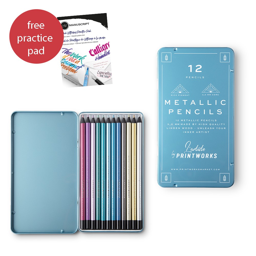 Metallic Colouring Pencils Set