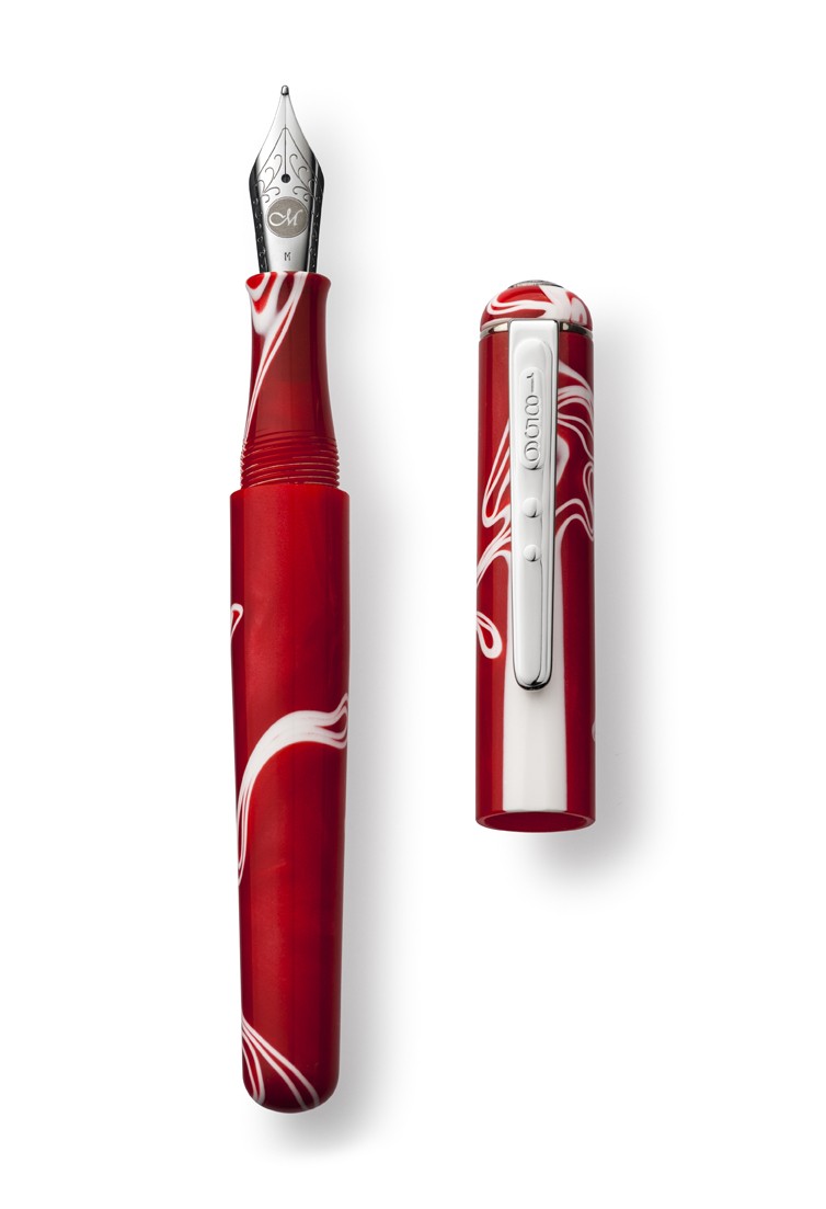 Red Storm Fountain Pen Med Handwriting Nib