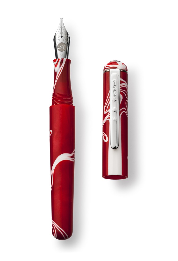Red Storm Fountain Pen Italic 1.1 Nib
