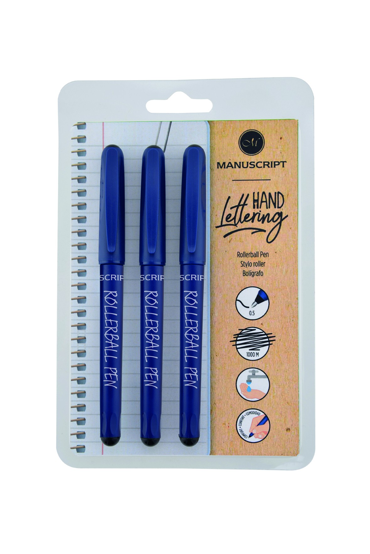 Rollerball Pen- Triple Pack Blue 