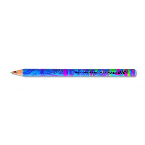 6 Tropical Tri-colour Magic Pencils