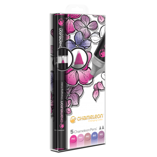 Chameleon Art Products Pens Floral Tones Set of 5 
