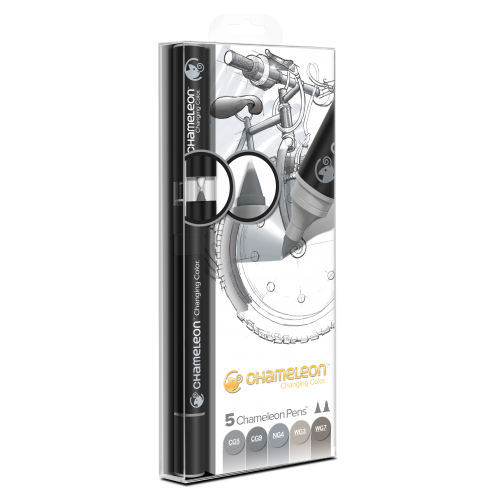 Chameleon Art Products Pens Gray Tones of 5 