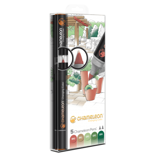 Chameleon Art Products Pens Nature Tones of 5 