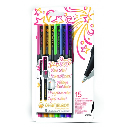 Chameleon Art Products Fineliners 6 pack Primary Colors