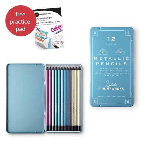 Metallic Colouring Pencils Set