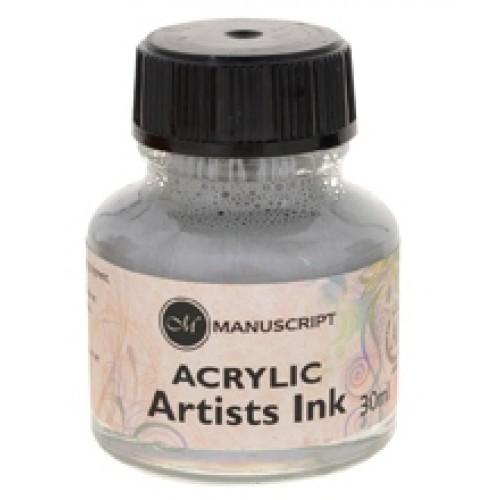 Metallic Silver Acrylic Ink