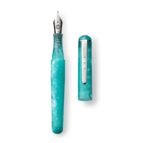 Turquoise Ocean Fountain Pen Med Handwriting Nib
