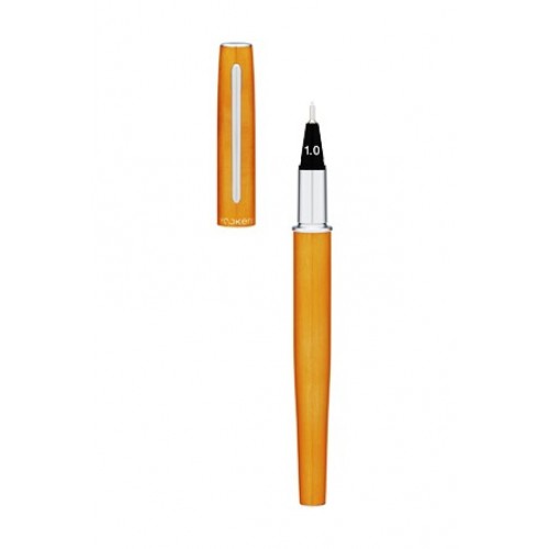 Yookers Yooth 751 Refillable Fibre Tip Pen in Brushed Light Orange - Cap Off