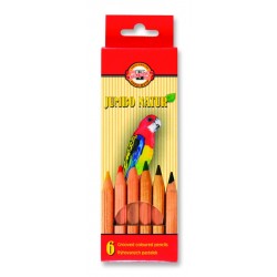 6 Grooved Colouring Pencils
