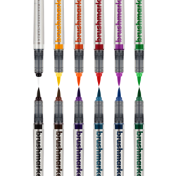 KARIN Brushmarker PRO 11 basic colours + 1 blender set, MOOD