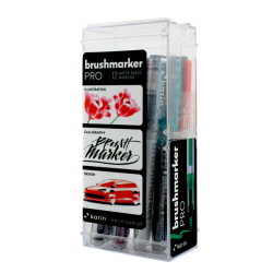 Brushmarker PRO 12 Basic Colours set, FRONT