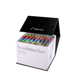 KARIN Brushmarker PRO Mega Box 60 colours + 3 blenders set, RIGHT SIDE