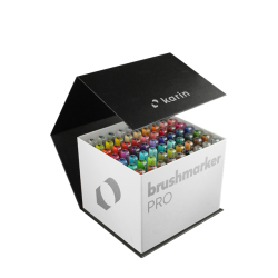 KARIN Brushmarker PRO Mega Box 60 colours + 3 blenders set, SIDE