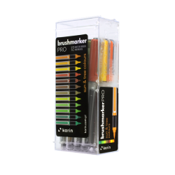 KARIN Brushmarker PRO 12 "Sun and tree colours" set, front