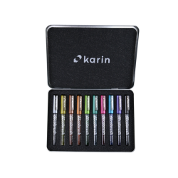 KARIN Deco Brush Metallic 10 colours set, OPEN FRONT