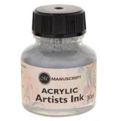 Metallic Silver Acrylic Ink