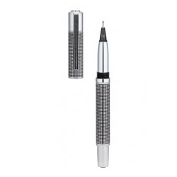 Yookers 999 METIS Fiber pen Black grid on satin chrome finish 1.0mm fibre tip Cap off