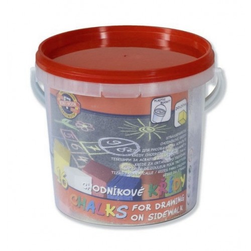 16 Patio Chalks in Tub, 6 Colours