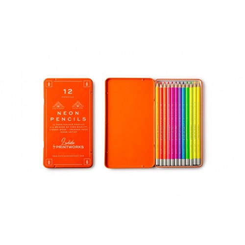 Printworks 12 Colour Pencils - Neon