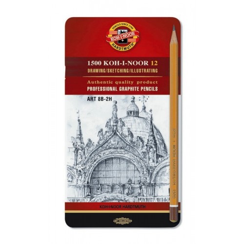 12 Soft Drawing Pencils Art 8B-2H