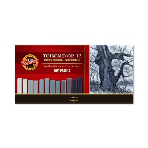 12 Soft Pastels in Grey Tones