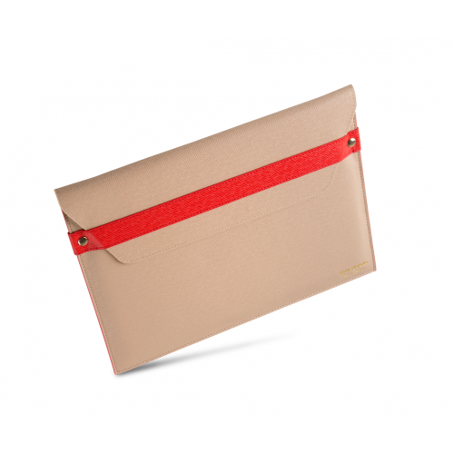 Printworks Laptop envelope case (Beige/Red) - 13 inch