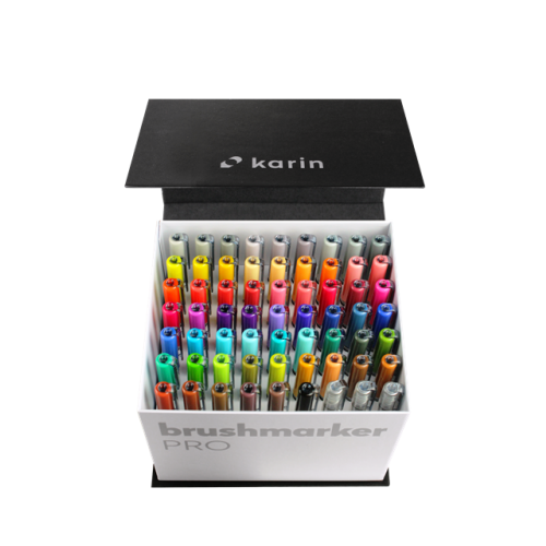 KARIN Brushmarker PRO Mega Box 60 colours + 3 blenders set