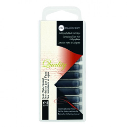 Calligraphy Black Ink Cartridges - 12 Pack
