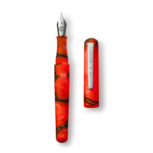 ML1856 Molten Lava Fountain Pen Italic with 1.5mm Nib